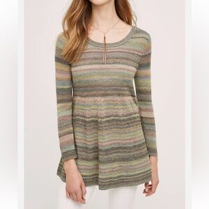 Anthropologie Moth Space Dye Swing Multicolor Knit Sweater